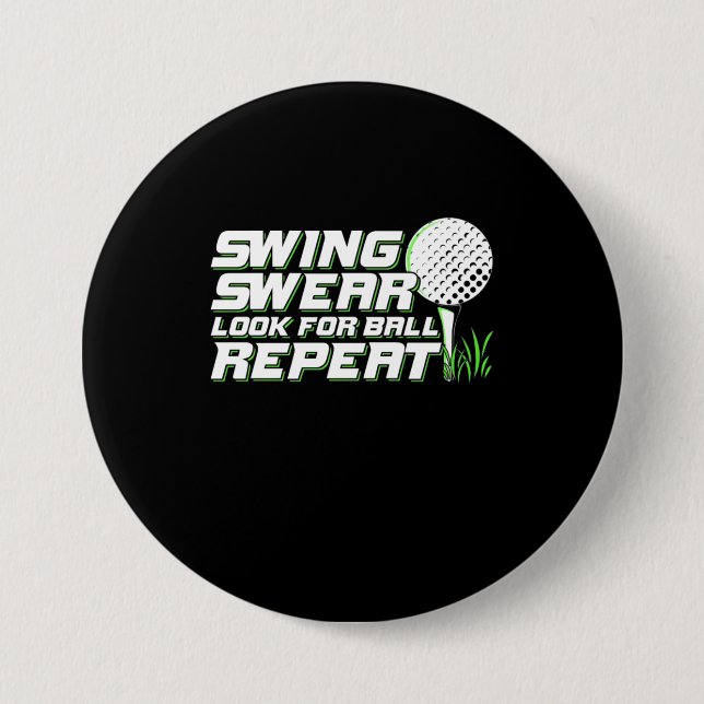 Golfer Swing Sweet suchen nach Ball Button (Vorderseite)