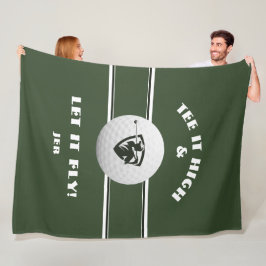 Golfer T-Shirt Es Mit Monogramm, umweltfreundliche Fleecedecke