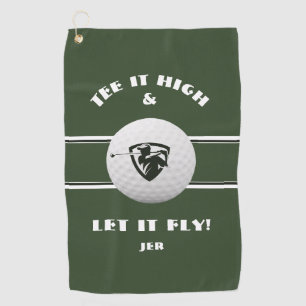 Golfer T-Shirt Es Mit Monogramm, umweltfreundliche Golfhandtuch
