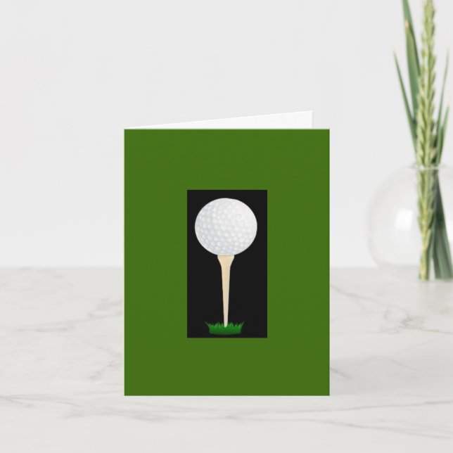 Golfer T-Shirt Geburtstagkarte Karte (Vorderseite)