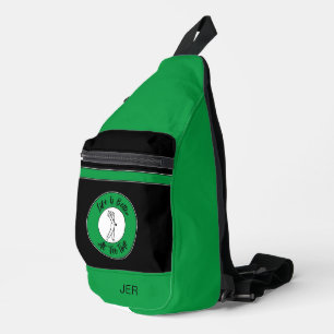 Golfer T-Shirt Golf Funny Monogram Crossbody Bag