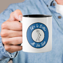 Golfer T-Shirt Time Spaß Funny Sport Pub Royal Blu Tasse