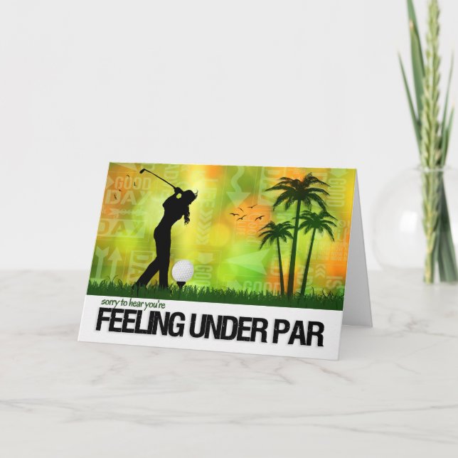 Golfer-Thema bei Frauen gut Karte (Vorderseite)