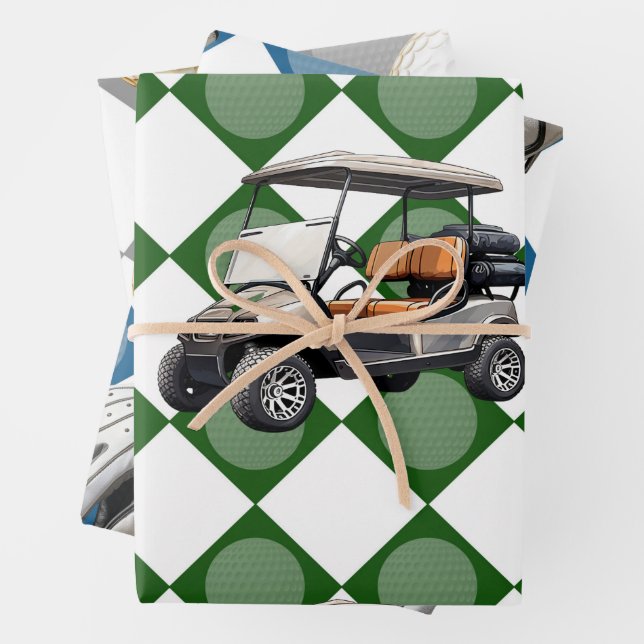 Golfer-Thema Geschenkpapier Set (Beispiel)