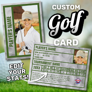 Golfer Trading Card   Souvenir   Grün Telefonnummerkarte