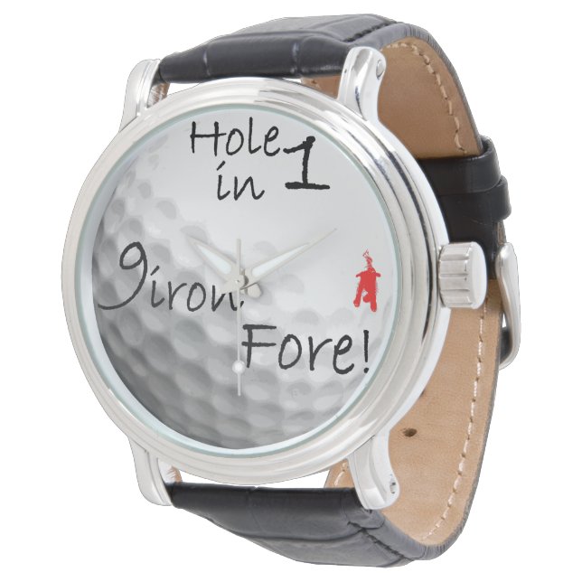 Golfer-Uhr Armbanduhr (Schrägansicht)