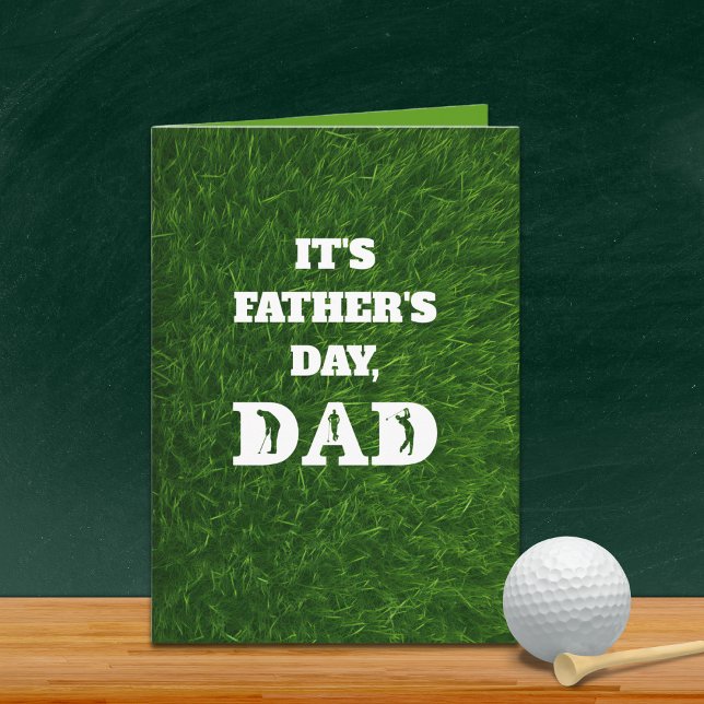 Golfer Vater Vatertag oder Geburtstag Benutzerdefi Karte (This custom text card is the perfect card for a golfer dad's birthday or Father's Day.)