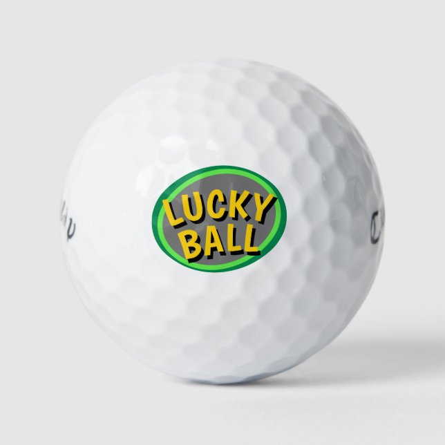 Golfer Viel Glück Golfball (Vorderseite)