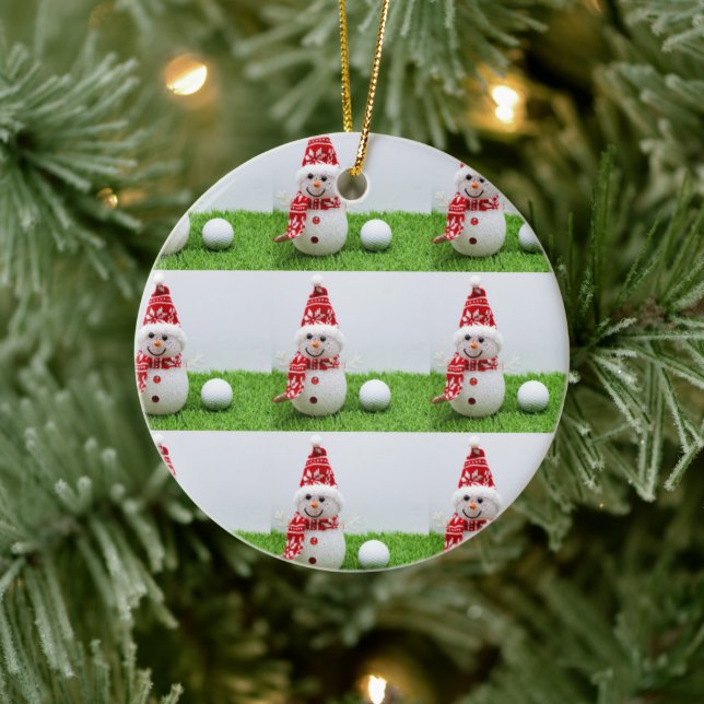 Golfer-Weihnachtsgeschenke zum Thema Golf Keramik Ornament (Baum)