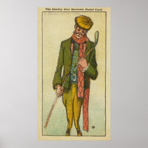 Golfer Wer einen Desaster auf den Links hatte Poster
