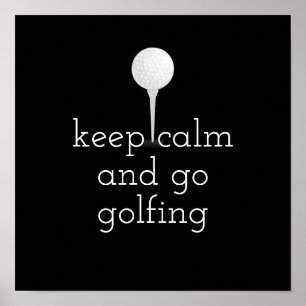 Golfer-Zitat-Poster in Schwarz-Weiß Poster