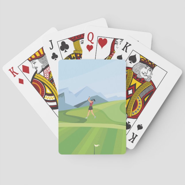 Golfergolfen auf Grün   Spielkarten (Rückseite)