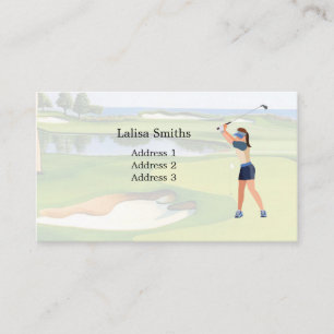 Golferin golfen ist golfende Visitenkarte