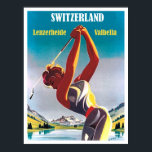 Golferin in der Schweiz, Lenzerheide, Valbella Poster<br><div class="desc">Perfektes Bild für Ihr neues Druckdesign. Es könnte ein schönes Geschenk oder "letzte Touch" für die Dekoration von Zuhause sein.</div>