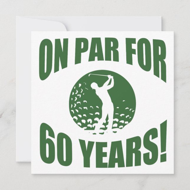 Golfers 60. Geburtstag Karte (Vorderseite)