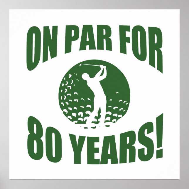 Golfers 80. Geburtstag Poster (Vorne)