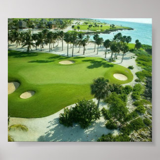 Golfers beängstigender Moment, schönes Golf Foto Poster