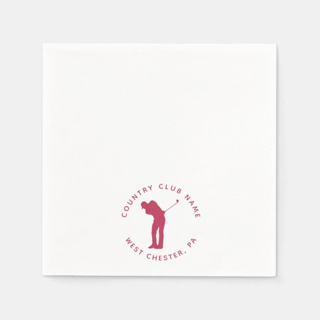 Golfers Country Club Spieler Benutzerdefiniertes P Serviette (Vorderseite)