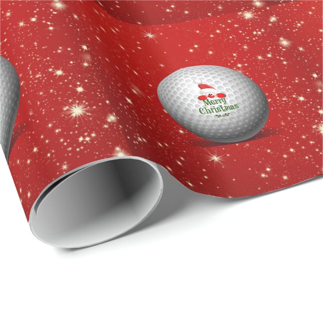 Golfers festliches Weihnachtsdesign - Es ist Weihn Geschenkpapier (Rolleneckpunkt)