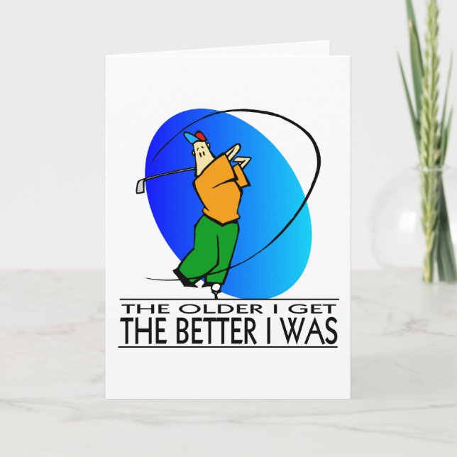 Golfers Geburtstag Karte (Vorderseite)