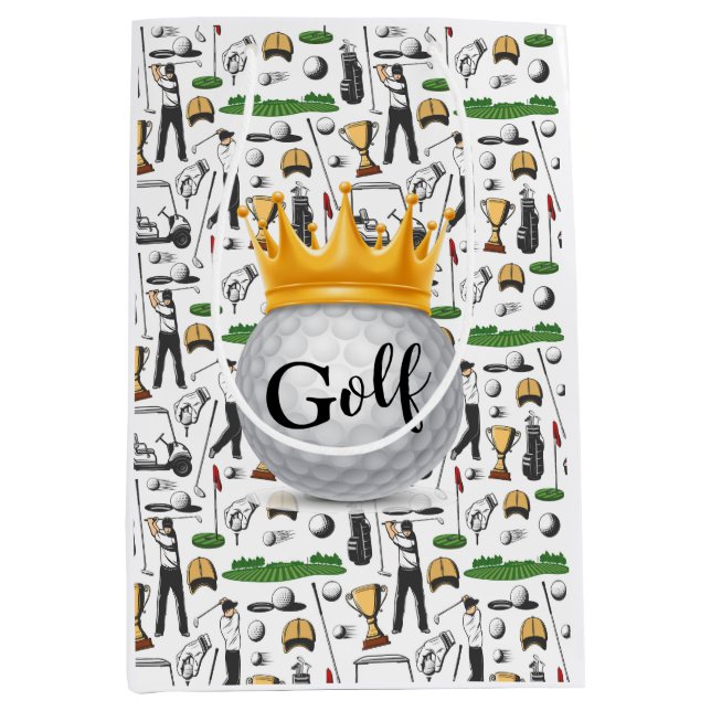Golfers-Geschenktasche Mittlere Geschenktüte (Vorderseite)