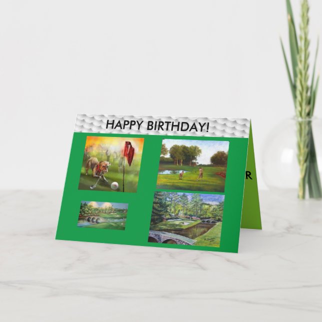 Golfers Glückliche Geburtstagskarte! Karte (Vorderseite)