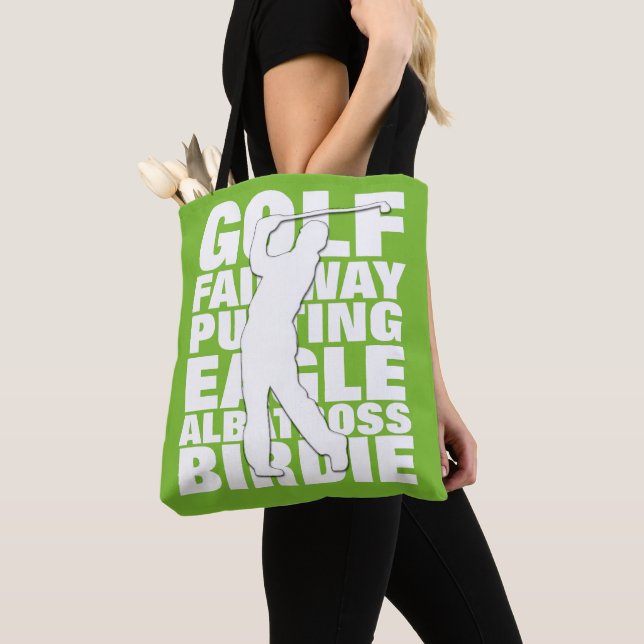 Golfers Golf Terminologie Typografie Tasche (Von Nahem)