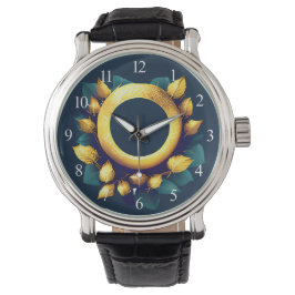 Golfers Green und Gold Kranz Armbanduhr