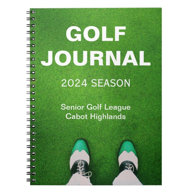 Golfers individuelles Personal Golf Journal Notizblock (Vorderseite)
