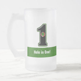 Golfers Loch in One. Glück oder Geschick? Reisemug Mattglas Bierglas
