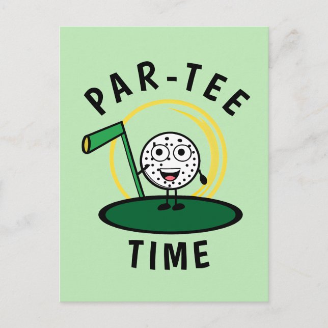 Golfers pro T-Shirt Postkarte (Vorderseite)