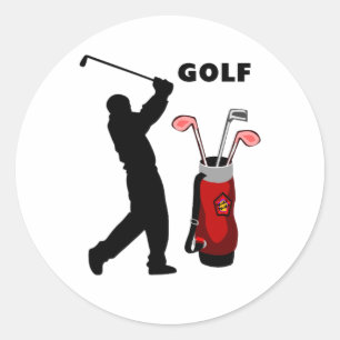 Golfers Runder Aufkleber