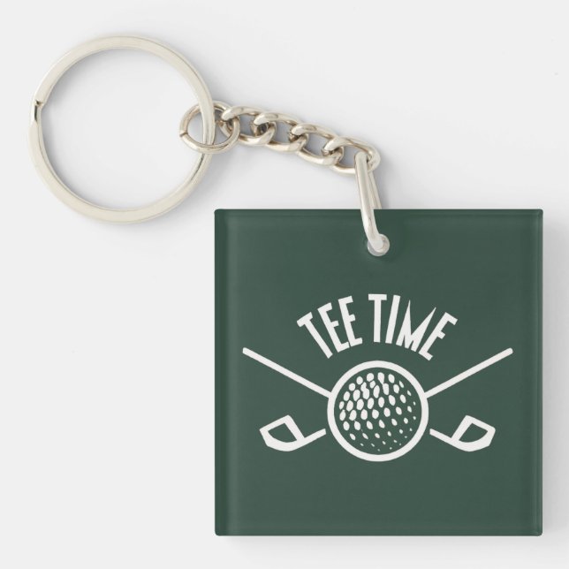 Golfers T-Shirt Time Schlüsselanhänger (Vorderseite)