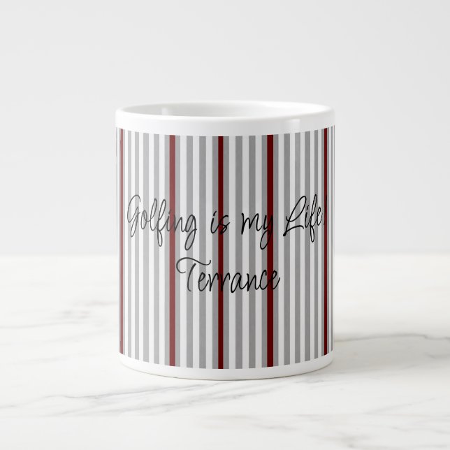 Golfers Tasse, Golf ist mein Leben! Jumbo-Tasse (Vorderseite)