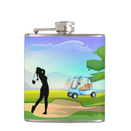 Golfers Vinyl-Wrapped Flask Flachmann
