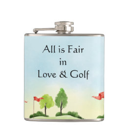 Golfers Vinyl-Wrapped Flask Flachmann