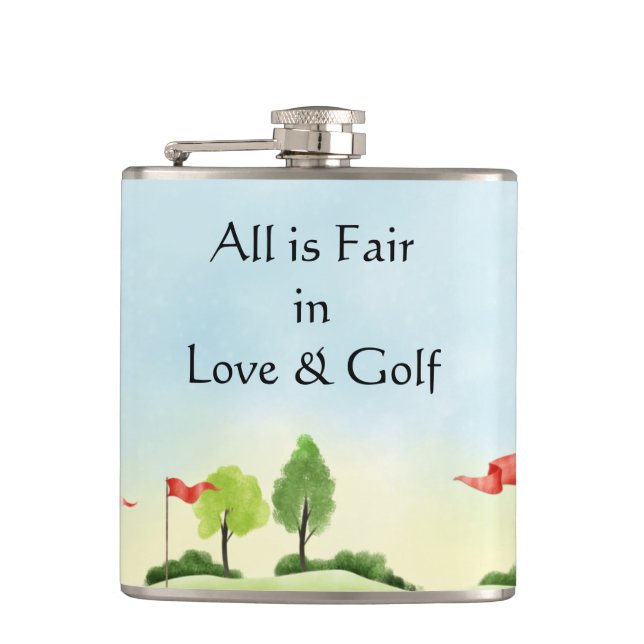 Golfers Vinyl-Wrapped Flask Flachmann (Vorderseite)