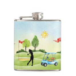 Golfers Vinyl-Wrapped Flask Flachmann