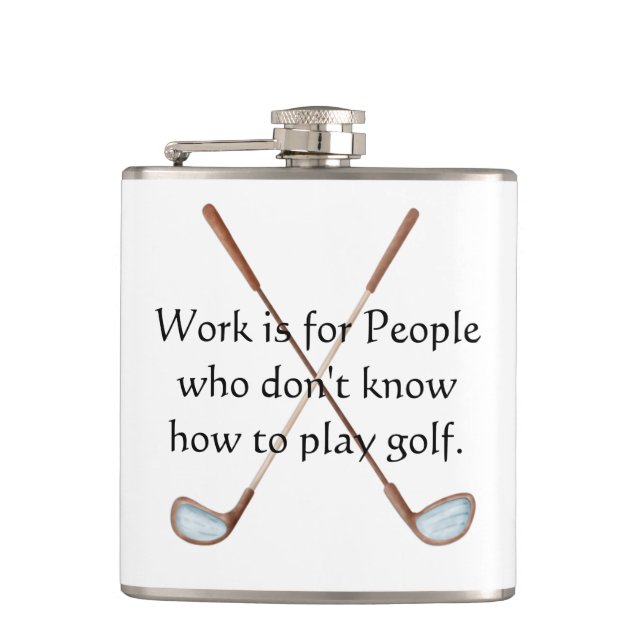 Golfers Vinyl-Wrapped Flask Flachmann (Vorderseite)