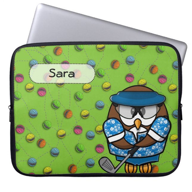 Golferuhu Laptopschutzhülle (Vorderseite)