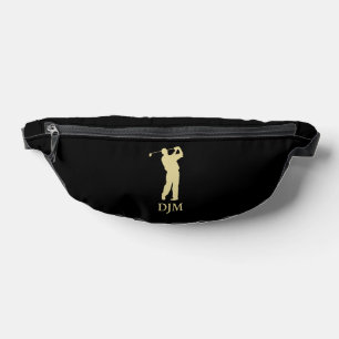 Golfeur Silhouette Monogram Gold