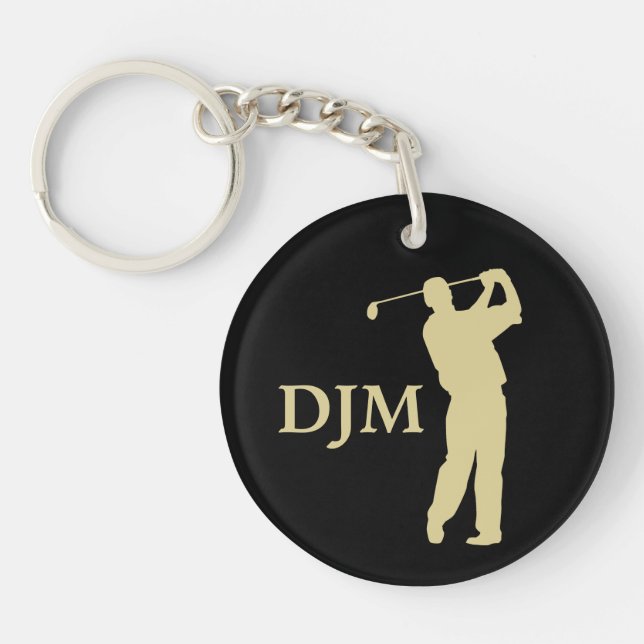 Golfeur Silhouette Monogram Gold (Devant)