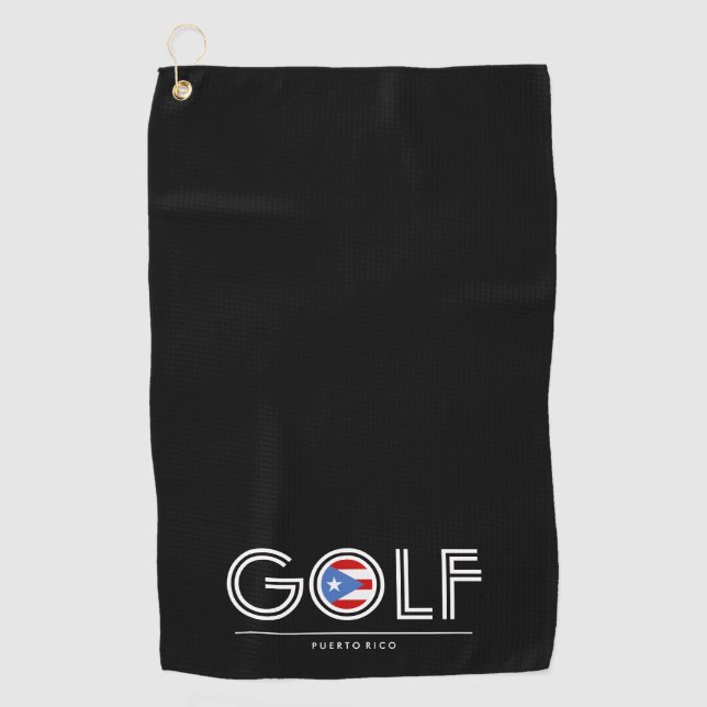 Golfflagge von Puerto Rico trägt Tuch zur Schau (Vorderseite)