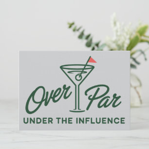 Golfgeschenk über Par und unter Einfluss Golf Einladung