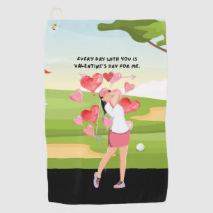 Golfgeschenke für den Valentinstag zum Golfer Golfhandtuch