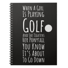 Golfgeschenke für Mädchen Golfer Frauen Spieler Notizblock