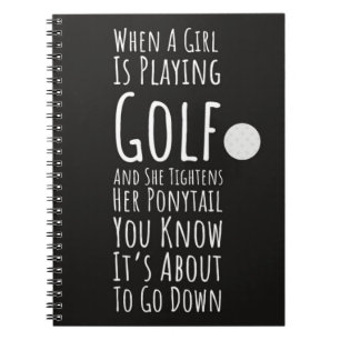 Golfgeschenke für Mädchen Golfer Frauen Spieler Notizblock