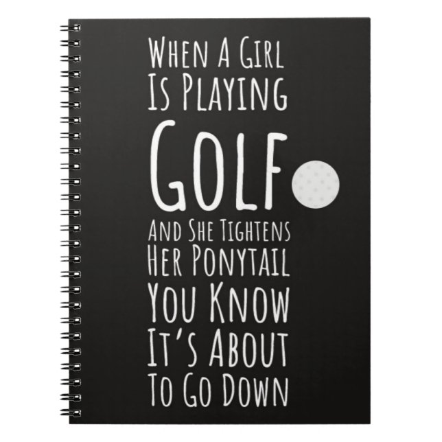 Golfgeschenke für Mädchen Golfer Frauen Spieler Notizblock (Vorderseite)