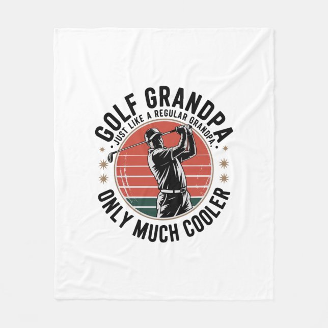 Golfgroßvater wie ein normaler Großvater (2) Fleecedecke (Vorderseite)