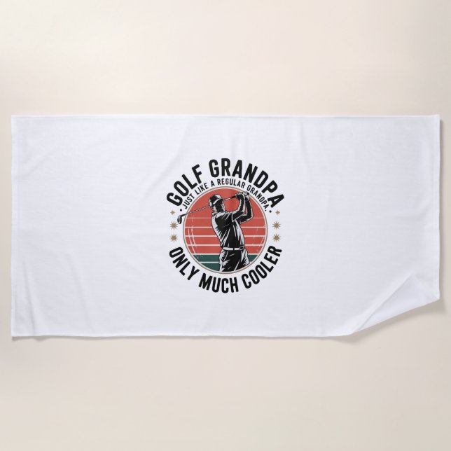 Golfgroßvater wie ein normaler Großvater (2) Strandtuch (Vorderseite)
